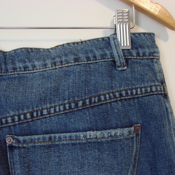 Free People Jeans Anthropologie Distressed Straight Leg High Waist Button Sz 29 - Picture 13 of 15